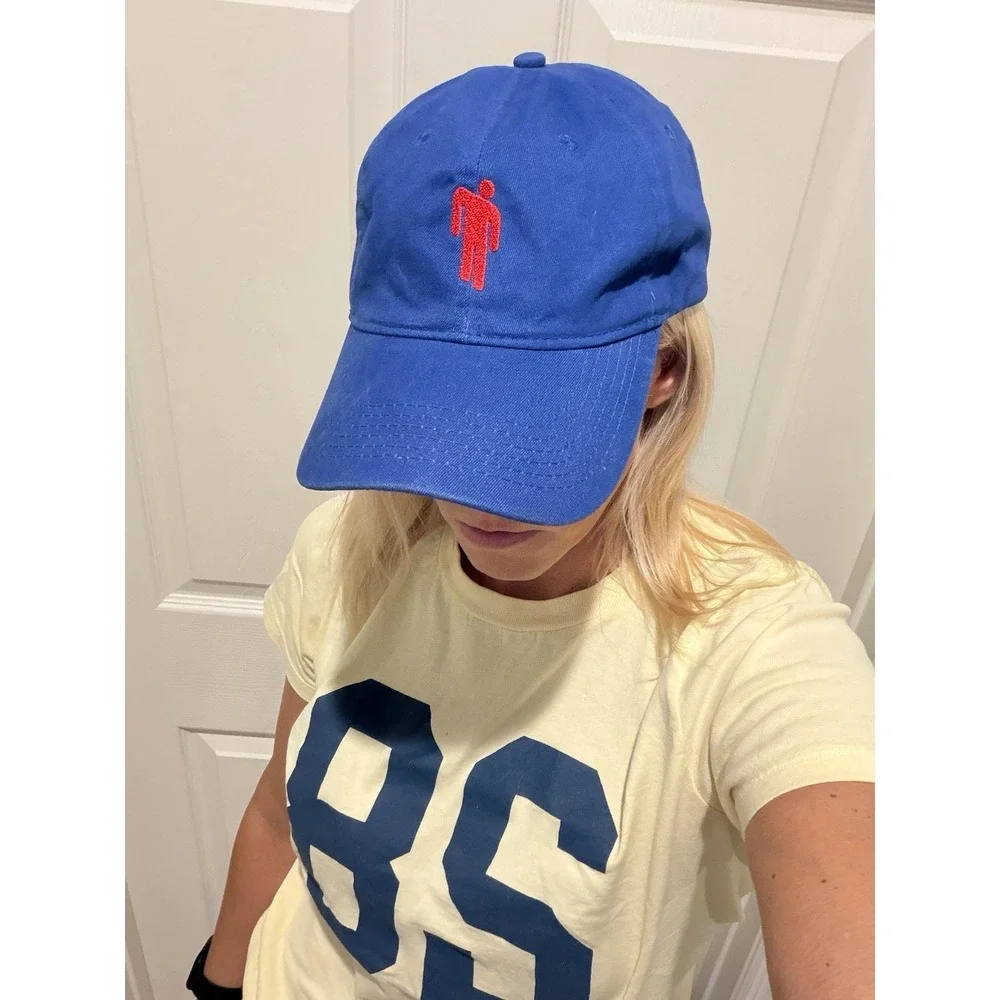 Billie Eilish‎ Genuine Merchandise Blue Girl Adult Baseball Cap Hat Port Company